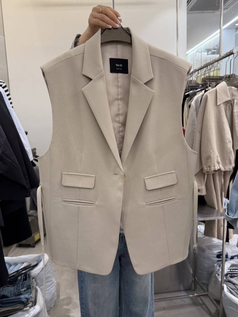 THE SIL東大門直郵女裝新款熱賣推薦真品26春夏馬甲含腰帶THE SIL/1 2ILLY馬甲