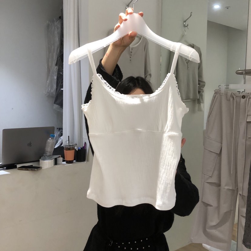 AUBE韓國代購女裝新款時尚熱賣人氣職業推薦吊帶背心褶皺AUBE吊帶/背心