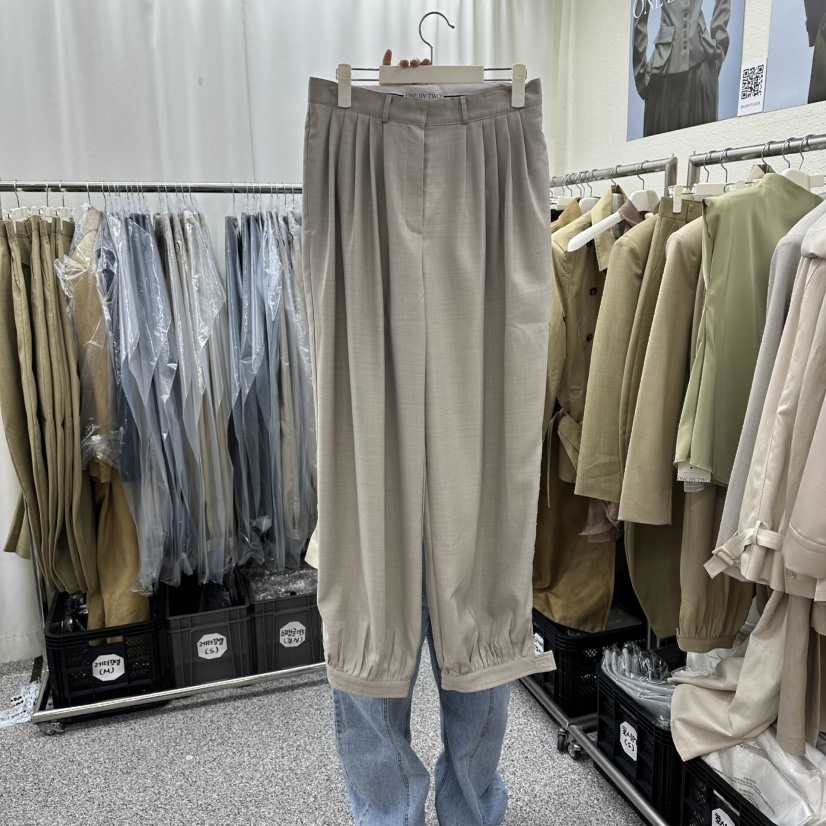 ONEBYTWO東大門代購女士新款推薦休閑26春夏真品休閑褲口袋ONE BY TWO休閑褲