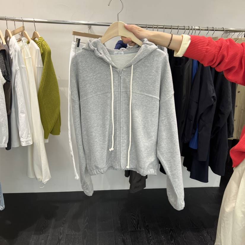 TAFFETA/MURET韓國直郵女士新品真品夾克連帽拉鏈衫毛圈布柔軟TAFFETA/MURET夾克