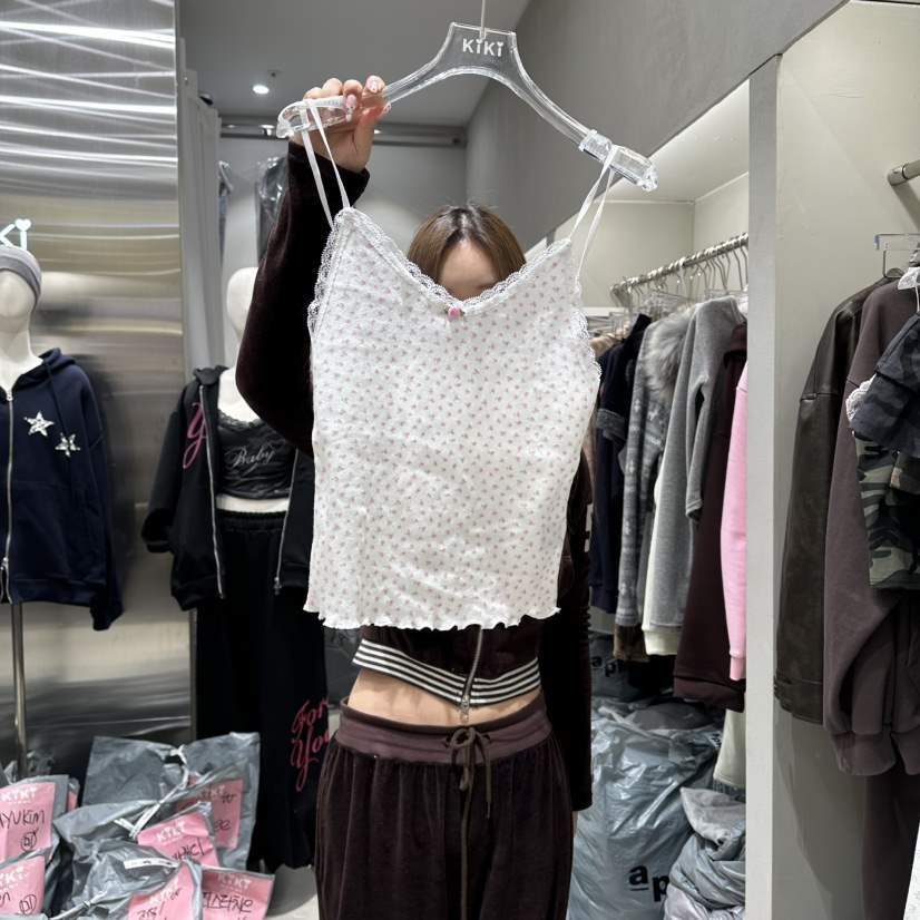 KIKI東大門代購女士新品時尚熱賣真品人氣26春夏吊帶背心KIKI吊帶/背心