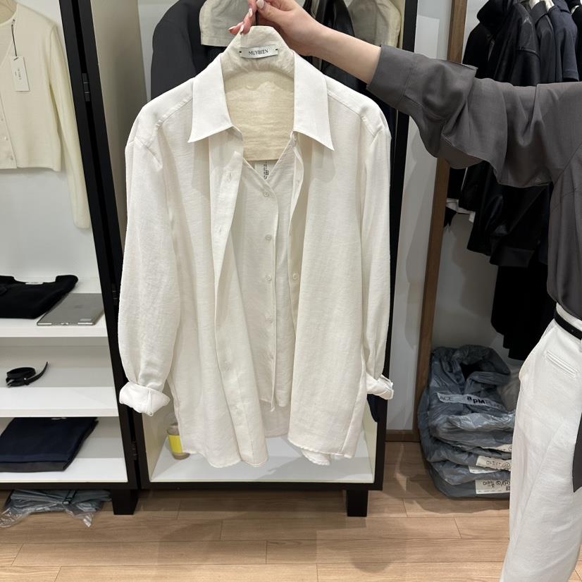 MUYBIEN韓國直郵女裝新款時尚休閑推薦熱賣襯衫蕾絲衫假兩件MUYBIEN襯衫/蕾絲衫