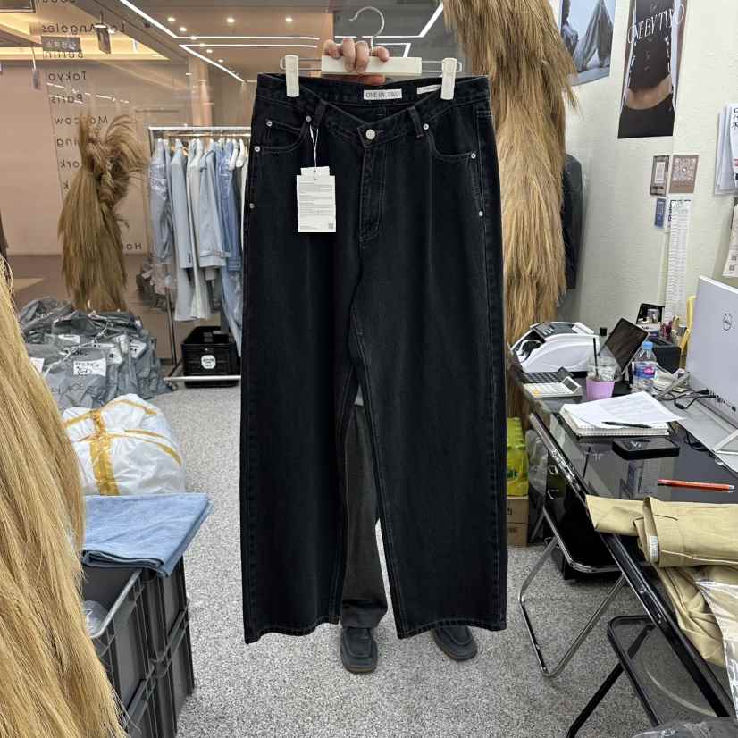 ONEBYTWO東大門直郵女裝新品熱賣休閑職業26春夏時尚牛仔褲ONE BY TWO牛仔褲