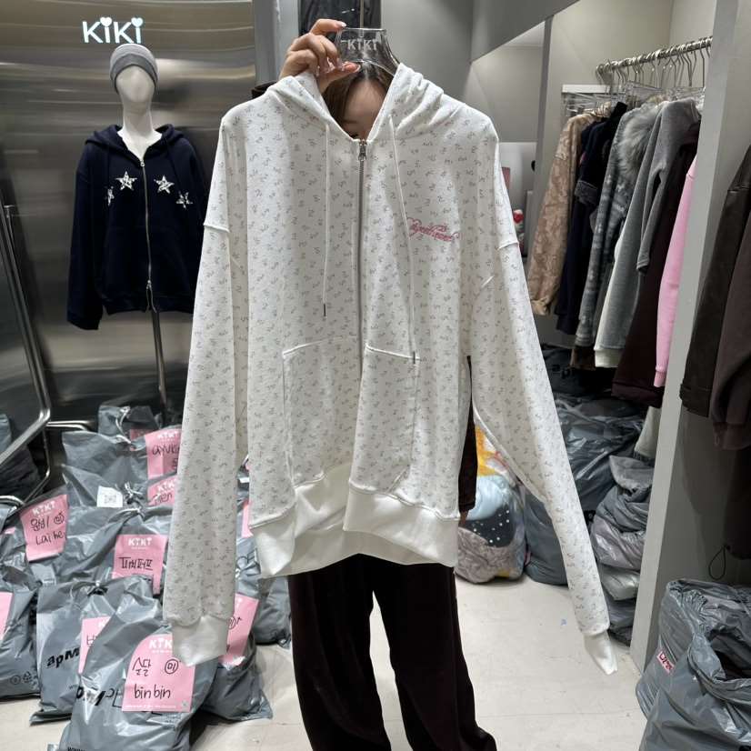 KIKI韓國直郵女士新款時尚職業真品推薦26春夏熱賣夾克花朵KIKI夾克