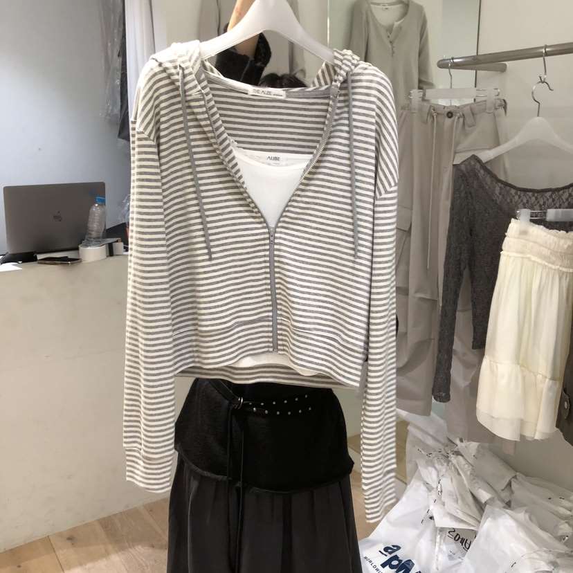 AUBE東大門代購女裝新品26春夏推薦時尚夾克不含內搭拉鏈AUBE夾克