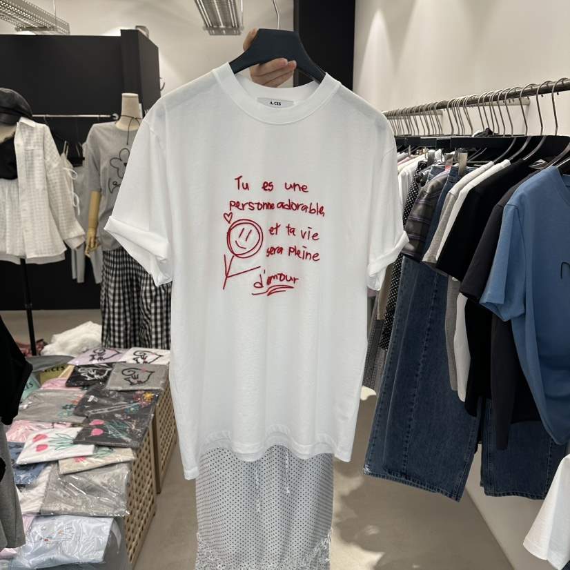 A.CES東大門實拍女士新款26春夏人氣休閑推薦真品職業T恤A.CEST恤