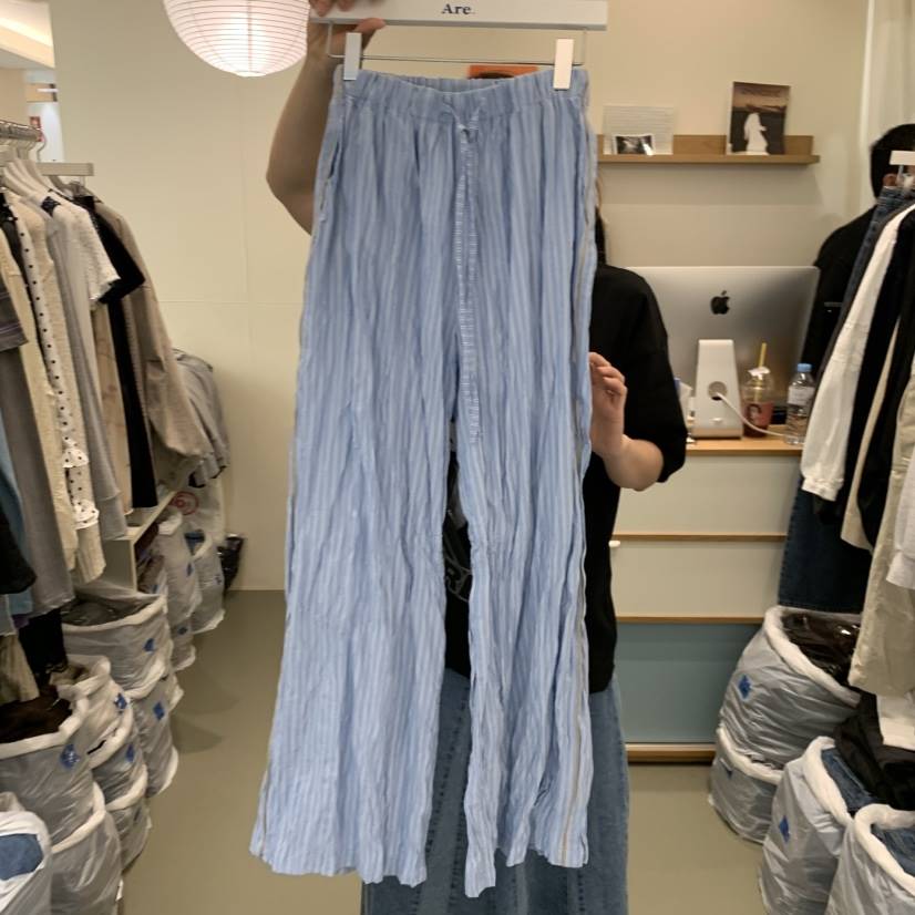 ARE東大門代購女士新品時尚人氣26春夏職業熱賣休閑褲褶皺ARE YOU/ARE休閑褲