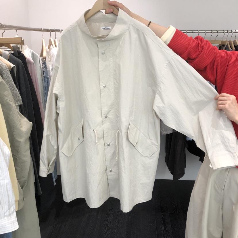 TAFFETA/MURET東大門實拍女裝新款真品時尚休閑長款風衣TAFFETA/MURET長款風衣