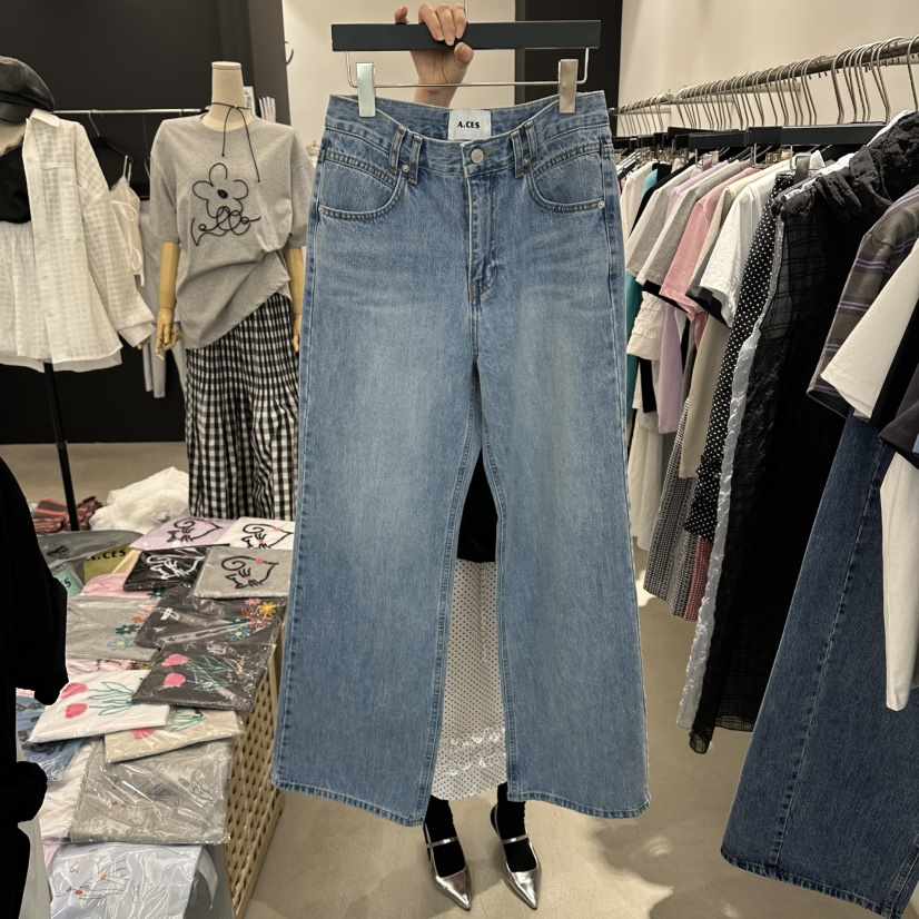 A.CES韓國直郵女士新款真品休閑熱賣時尚推薦職業牛仔褲A.CES牛仔褲