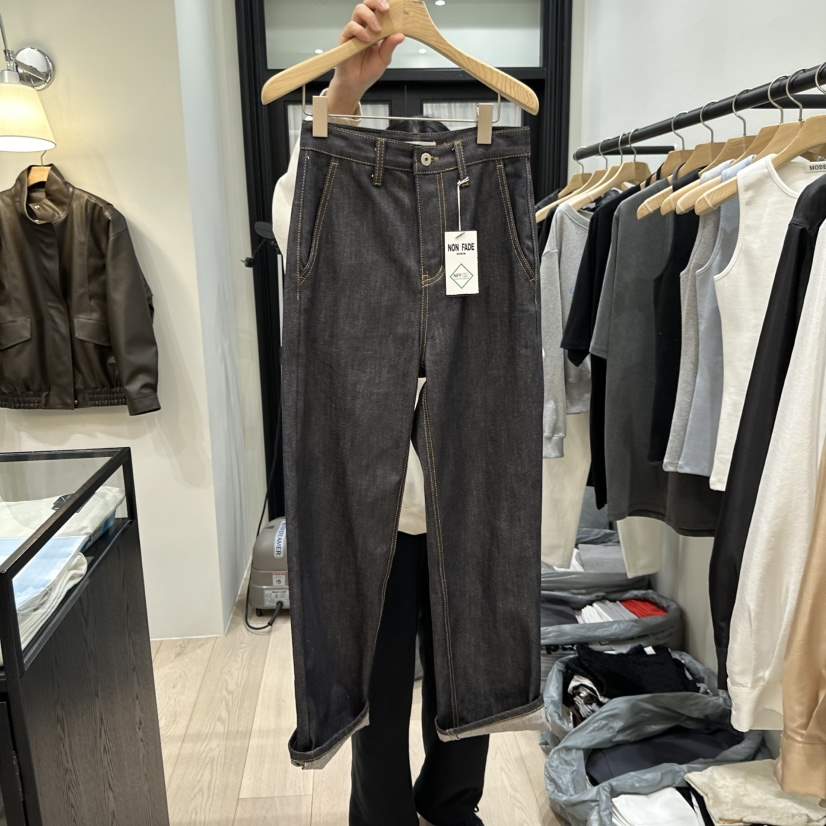 NOTTINGHAM/AVECNOUS韓國代購女士新款真品牛仔褲不褪色NOTTINGHAM/AVECNOUS牛仔褲