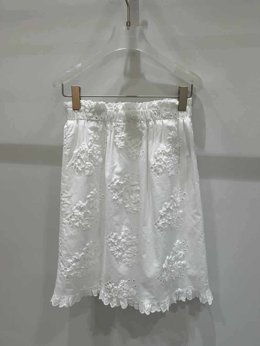 LOOKK/MIMME東大門代購女士新品26春夏半身裙中短裙刺繡花朵LOOKK/MIMME半身裙/中短裙