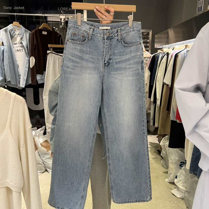 BANY ANCO韓國直郵女士新款26春夏熱賣職業休閑牛仔褲復古BANY ANCO牛仔褲