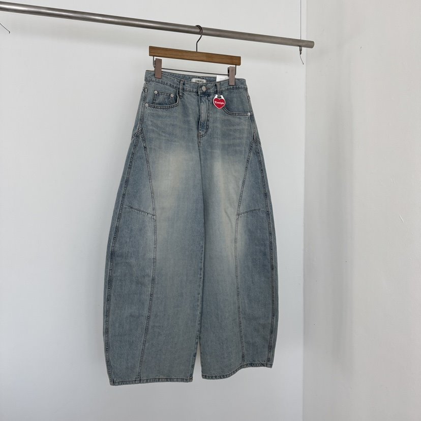 LUMIPLE韓國直郵女裝新品休閑26春夏真品熱賣時尚職業牛仔褲LUMIPLE牛仔褲