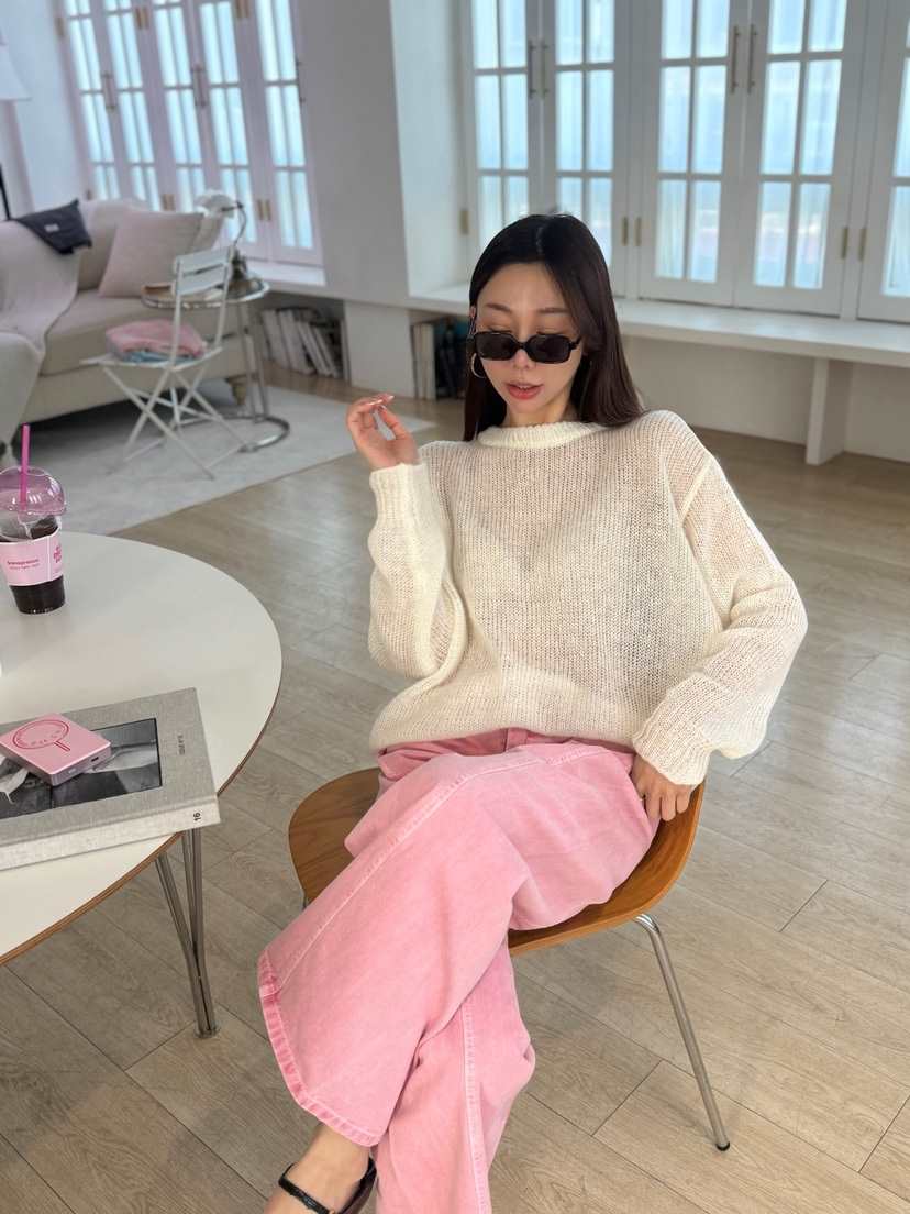 LUMIPLE東大門實拍女裝新款真品休閑人氣熱賣推薦針織衫透明LUMIPLE針織衫