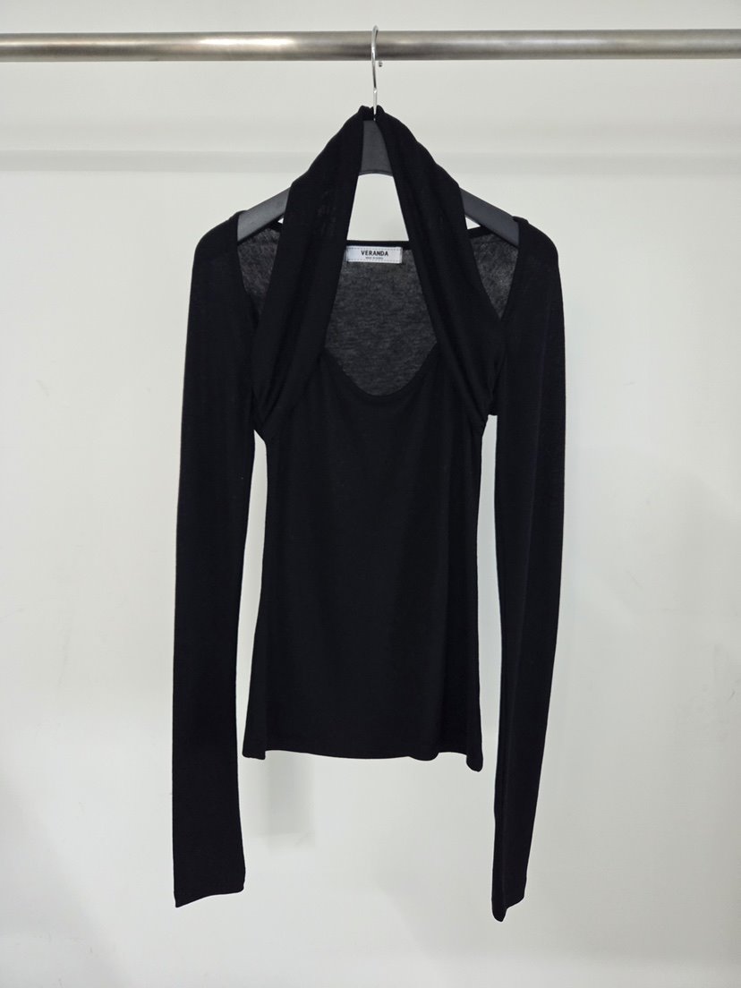 VERANDA韓國直郵女裝新款職業推薦人氣時尚26春夏長袖T恤VERANDA長袖T恤