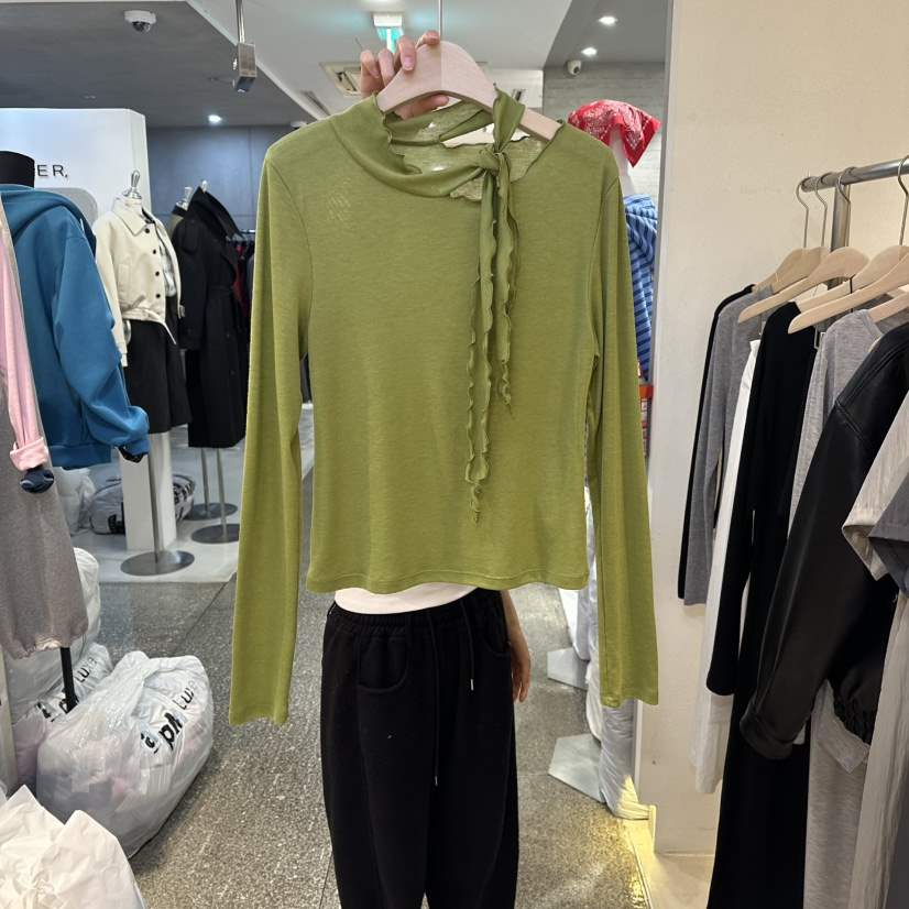 LIL東大門實拍女裝新品人氣職業時尚休閑26春夏熱賣長袖T恤LIL長袖T恤