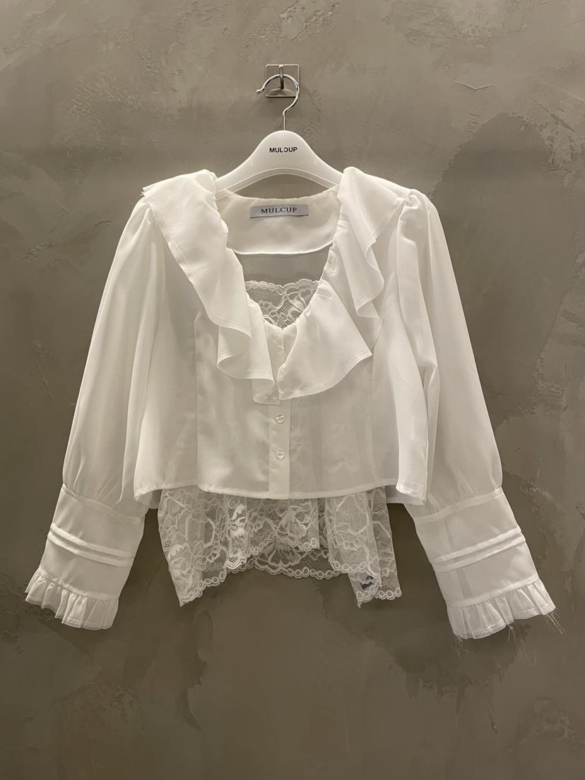 MULCUP東大門直郵女士新品推薦休閑26春夏職業襯衫蕾絲衫MULCUP襯衫/蕾絲衫