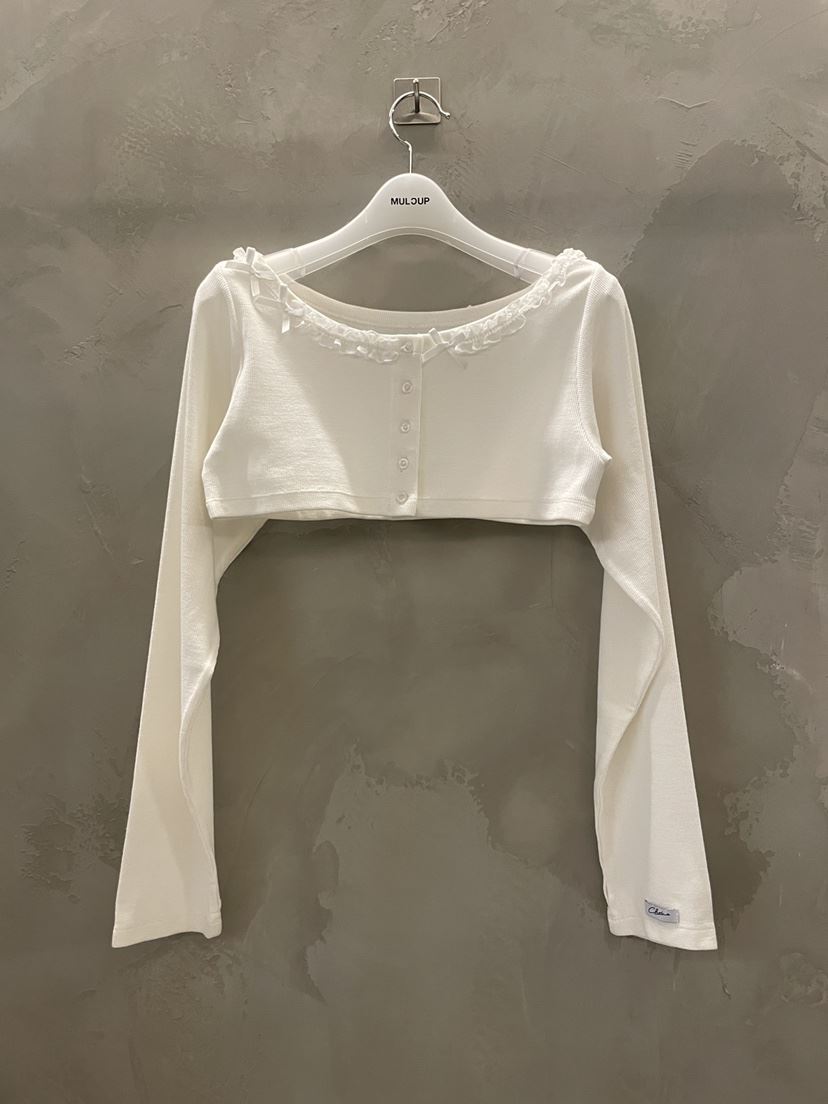 MULCUP韓國直郵女士新品休閑真品時尚推薦職業長袖T恤露肩MULCUP長袖T恤