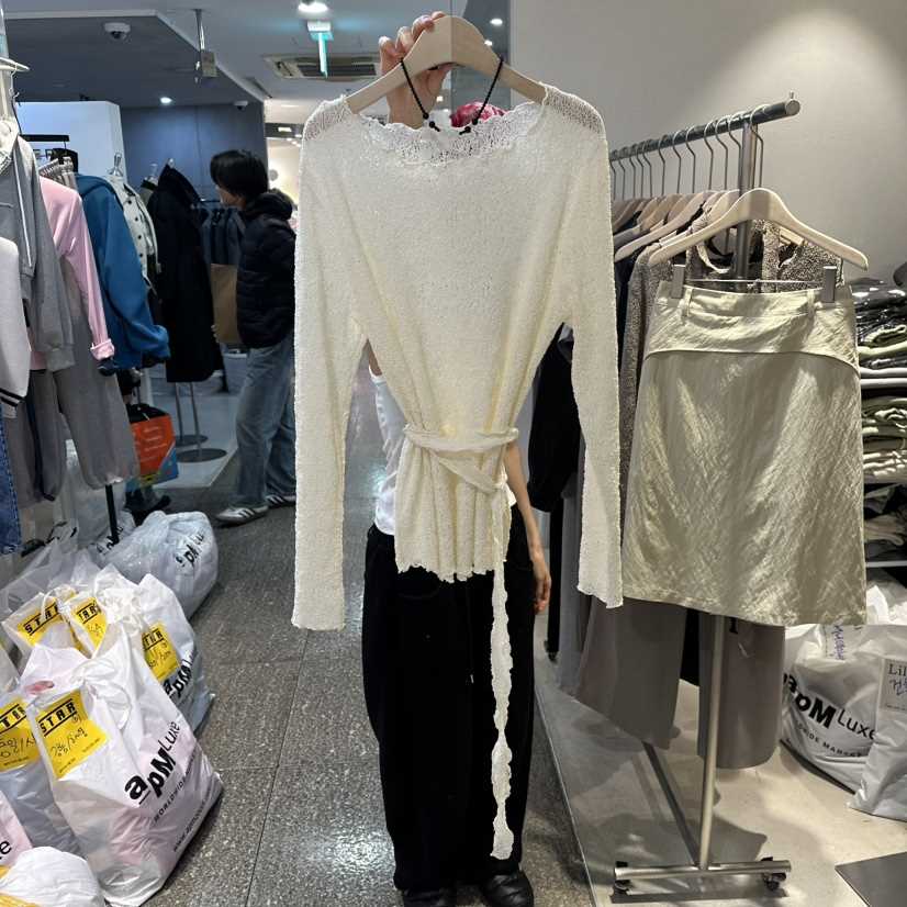 LIL東大門直郵女士新品休閑熱賣推薦時尚職業真品針織衫網眼LIL針織衫