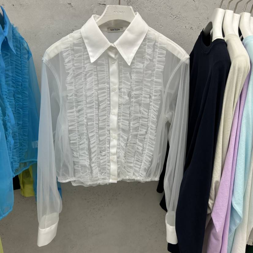 SIXTEEN韓國直郵女士新款26春夏人氣時尚職業推薦襯衫蕾絲衫SIXTEEN襯衫/蕾絲衫