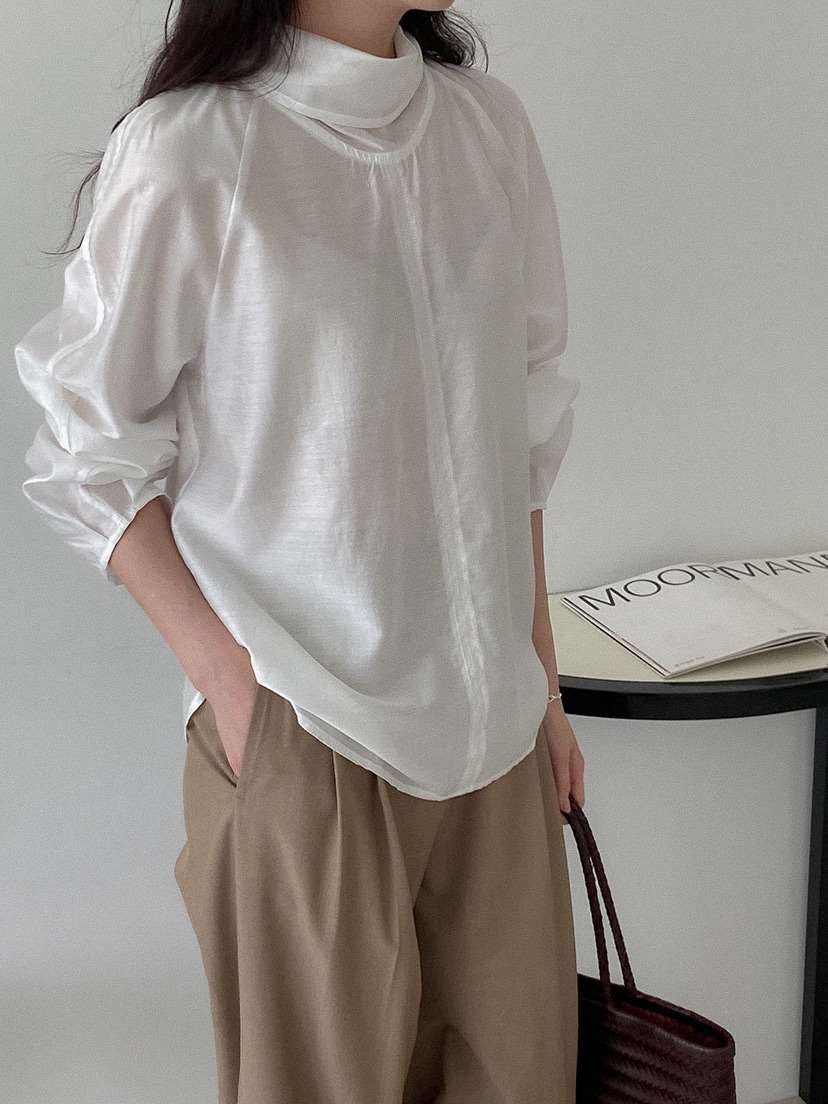 X韓國代購女士新品推薦熱賣時尚職業26春夏人氣襯衫蕾絲衫X襯衫/蕾絲衫