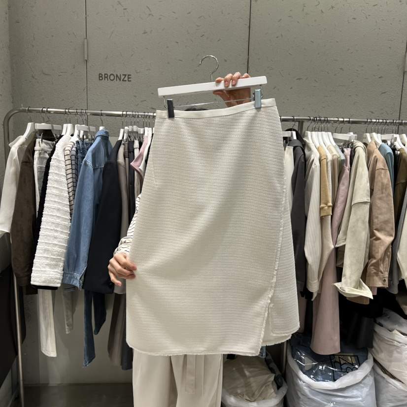 BRONZE韓國東大門直郵女裝新款熱賣人氣半身裙中短裙粗花呢BRONZE半身裙/中短裙