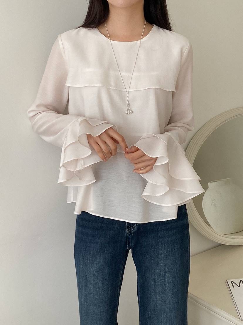 X韓國東大門代購女裝新款休閑26春夏熱賣職業時尚襯衫蕾絲衫X襯衫/蕾絲衫