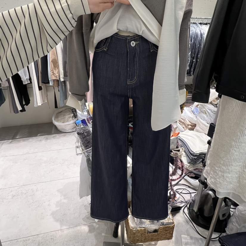 BRONZE韓國直郵實拍女裝新品休閑職業26春夏時尚推薦牛仔褲BRONZE牛仔褲