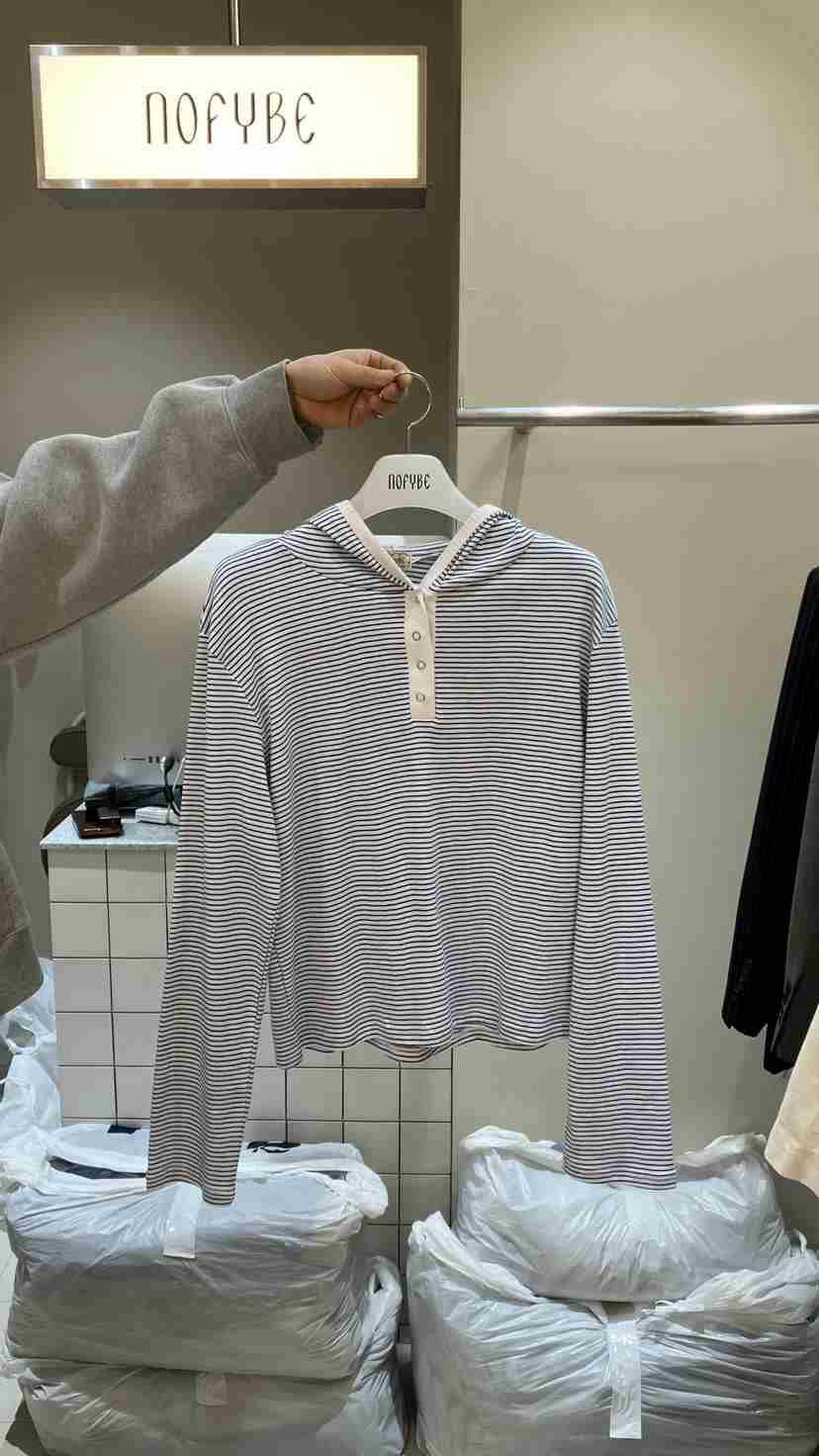 NOFYBE韓國東大門代購女士新款推薦熱賣職業長袖T恤連帽衫NOFYBE長袖T恤