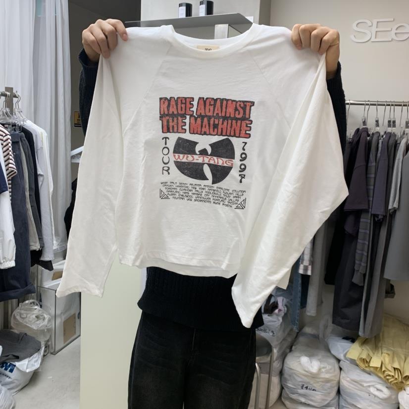 LEESEED-A韓國直郵女裝新款熱賣職業休閑推薦時尚長袖T恤SEeD/LEESEED長袖T恤