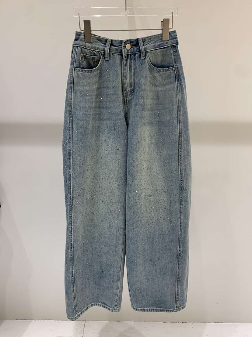 FABRIC韓國直郵女士新款休閑時尚推薦職業熱賣26春夏牛仔褲FABRIC牛仔褲