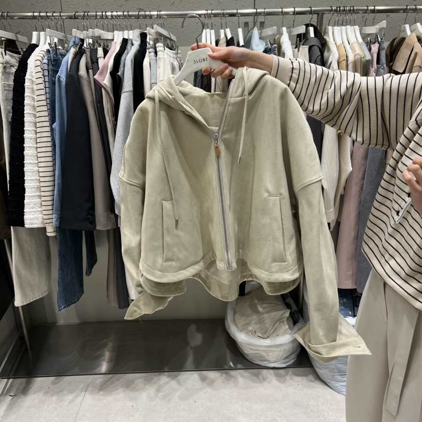 BRONZE韓國直郵女士新款時尚熱賣26春夏職業夾克絨面革兜帽BRONZE夾克