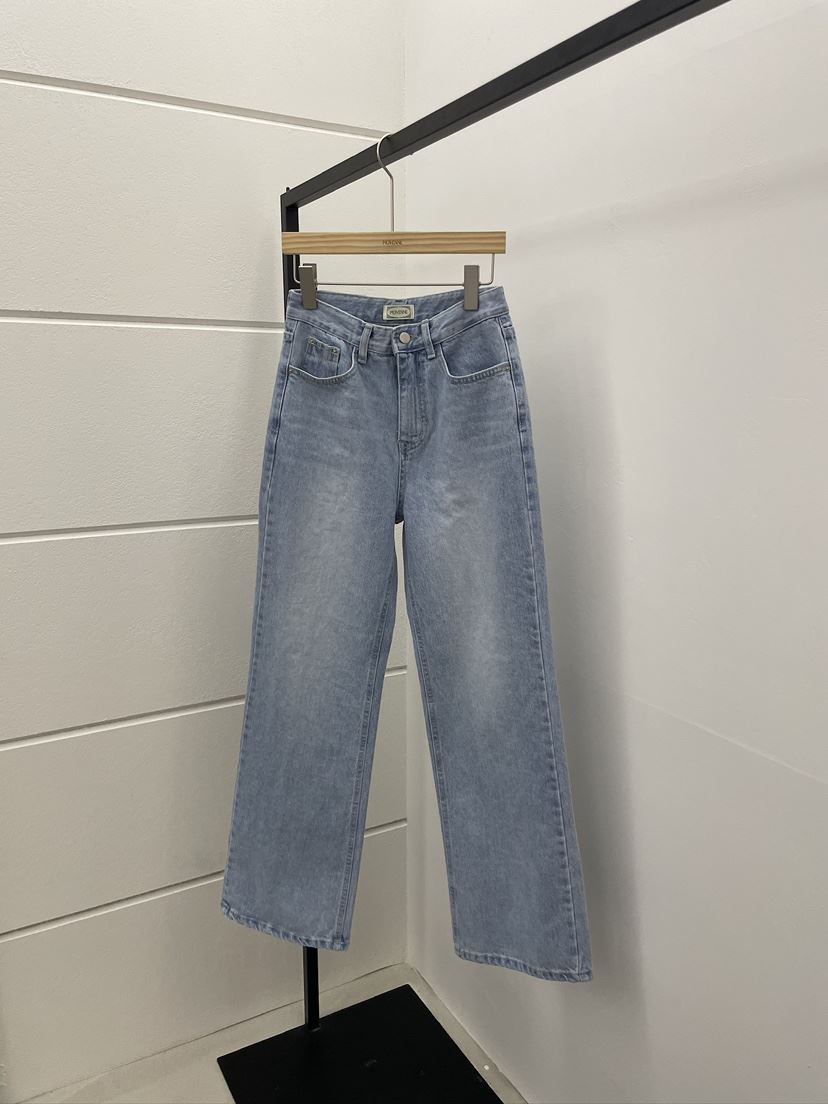 MOVENNE韓國代購女士新品熱賣休閑職業牛仔褲直筒牛仔修身MOVENNE牛仔褲