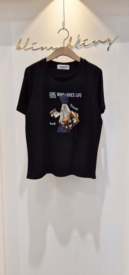 BLING BLING-S/RICO韓國直郵實拍女士新品時尚熱賣T恤BLING BLING-S/RICOT恤