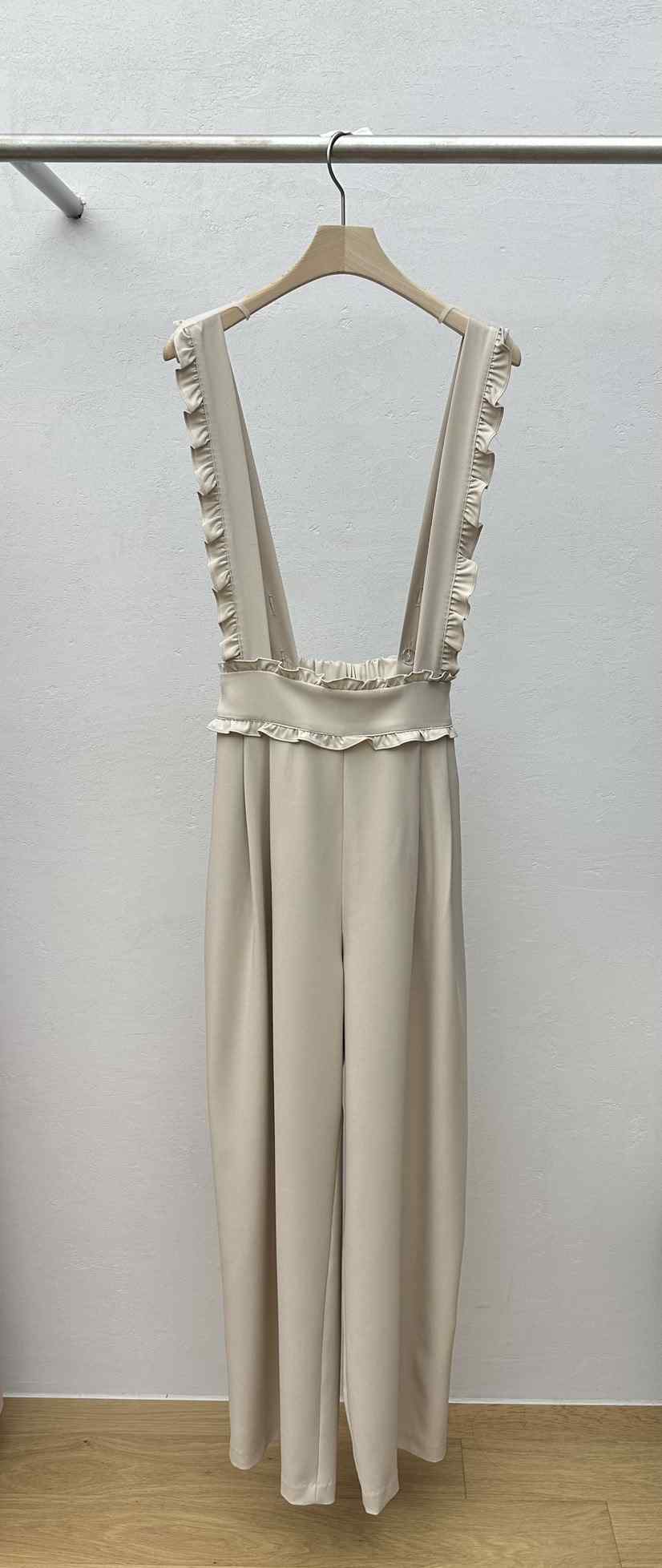 RE:FRESH-L韓國代購女裝新款熱賣人氣職業背帶褲荷葉邊混紡RE:FRESH背帶褲