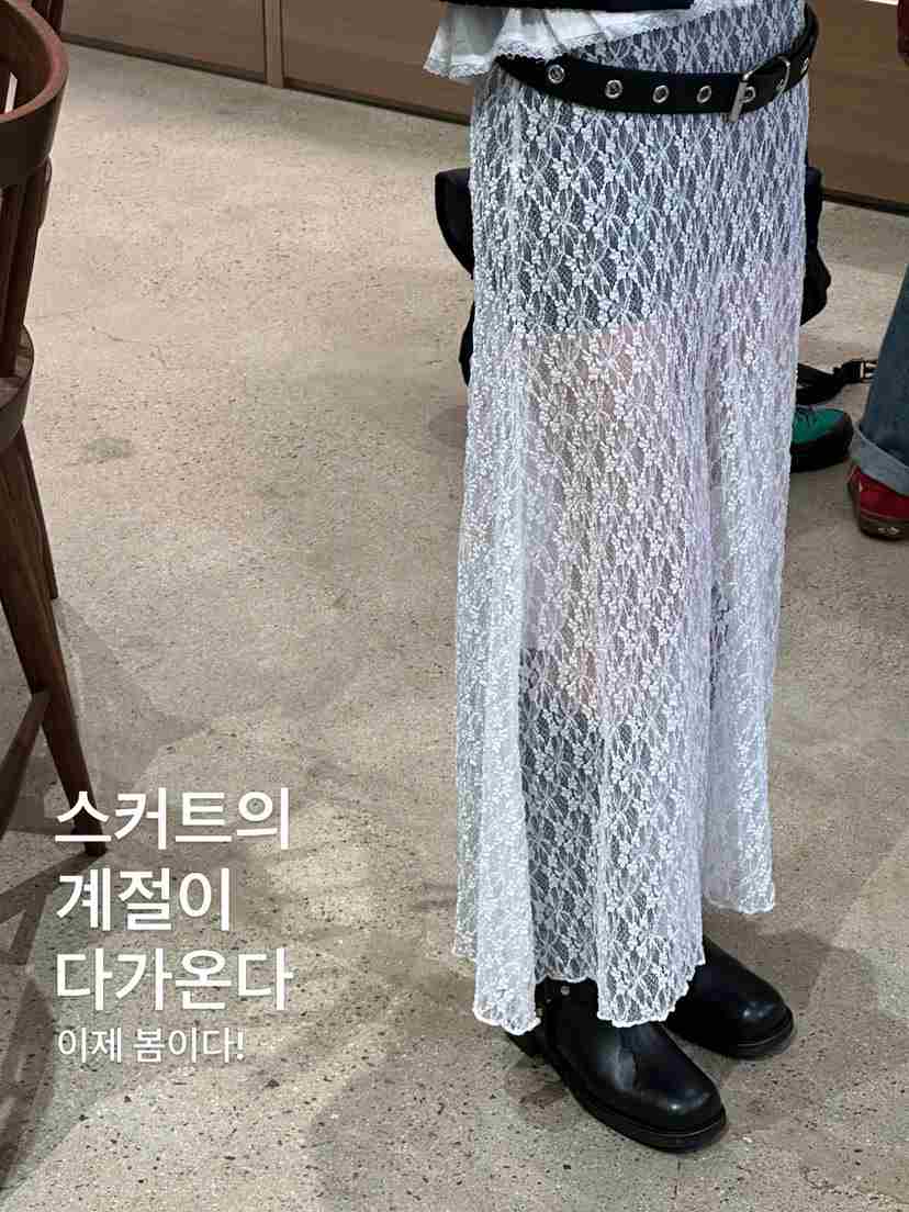 ZEROZERO韓國東大門直郵女裝新品26春夏人氣休閑長裙蕾絲ZEROZERO長裙