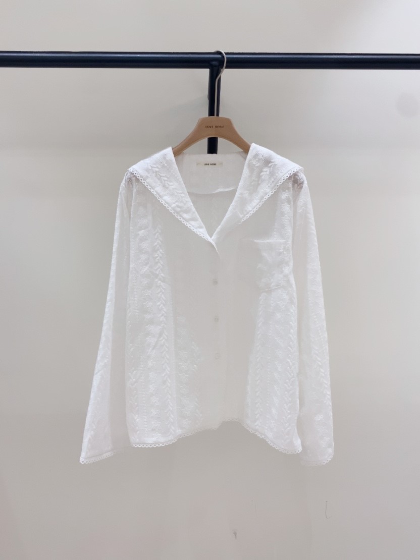 LOVE ROSIE韓國東大門代購女裝新品職業休閑襯衫蕾絲衫蕾絲LOVE ROSIE襯衫/蕾絲衫
