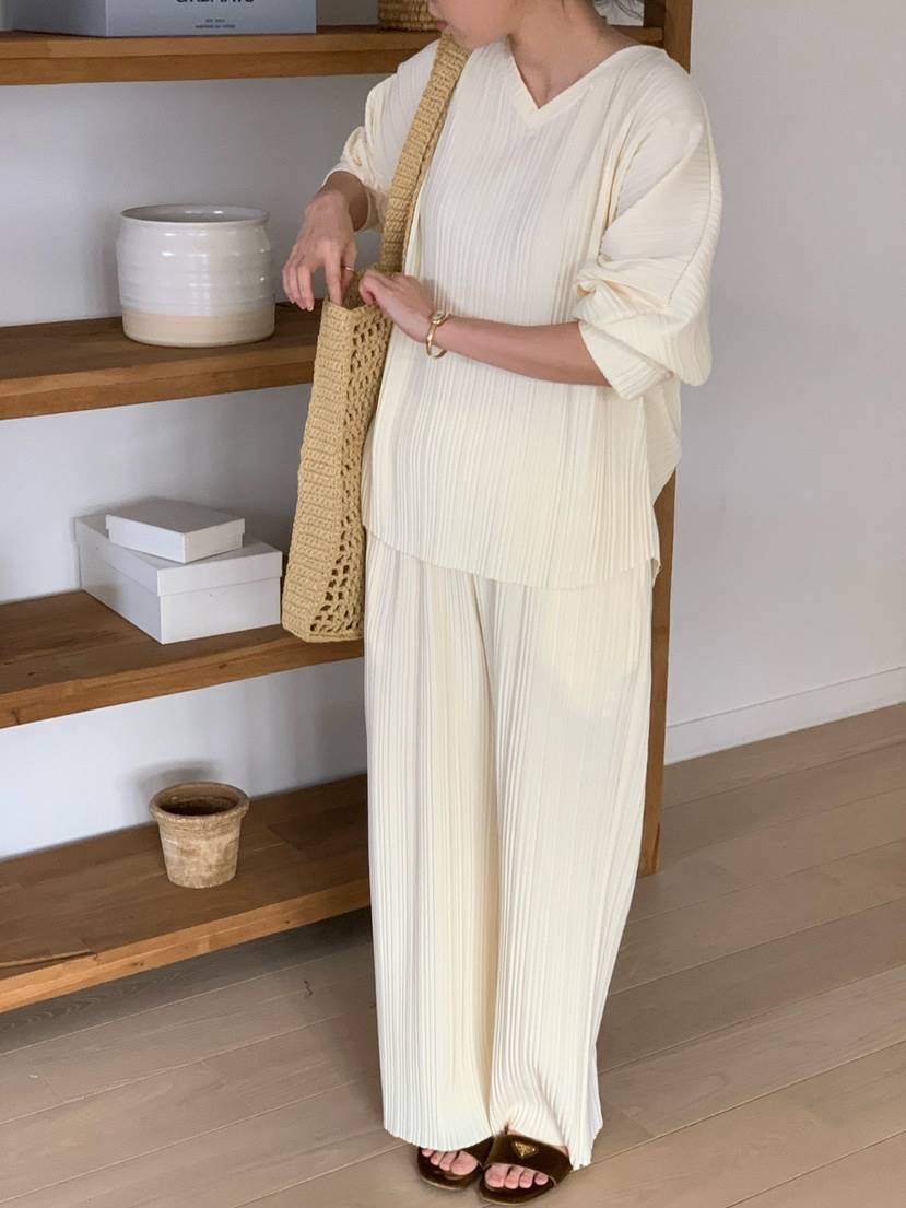 COBALT BLUE韓國東大門代購女裝新品職業人氣套裝套裝褶皺COBALT BLUE套裝