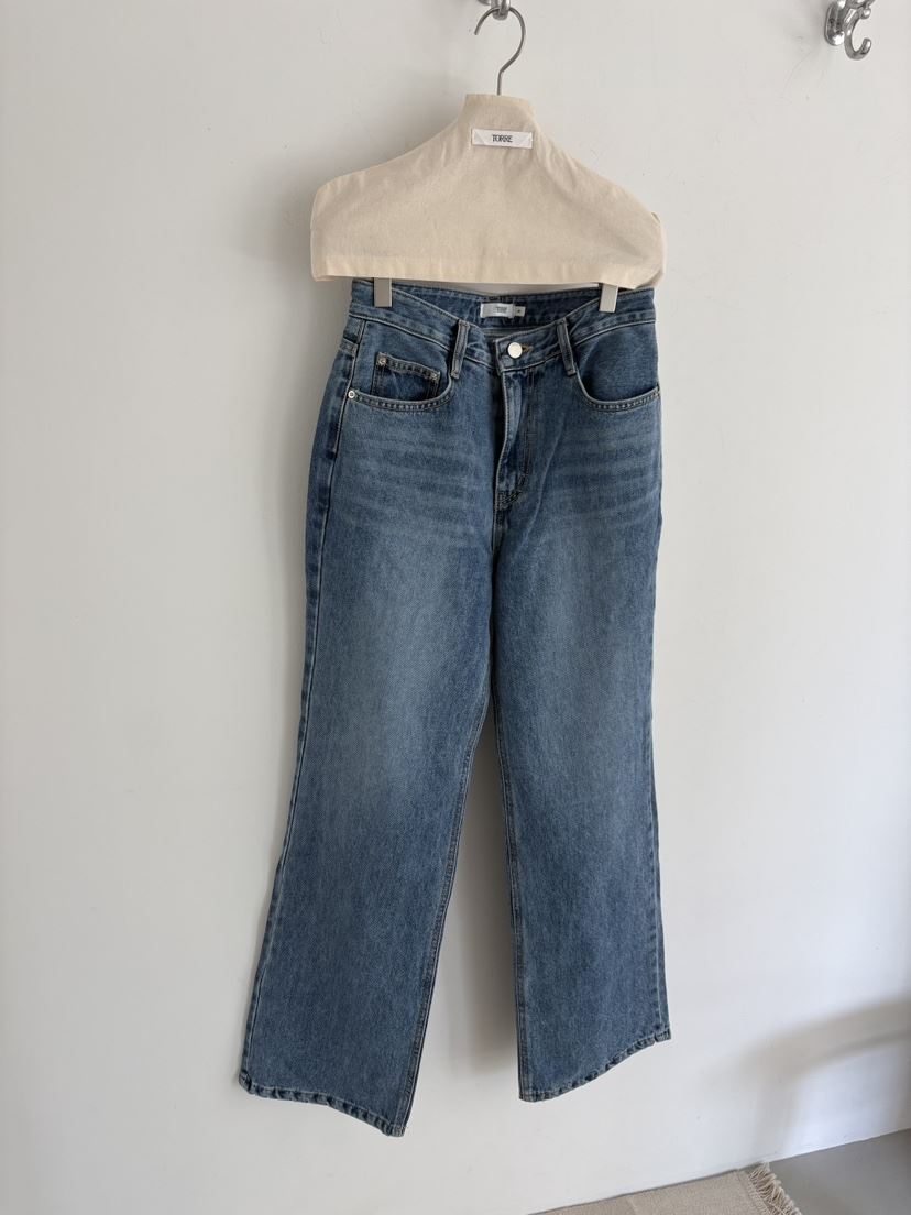 TORRE韓國東大門直郵女士新款時尚人氣休閑熱賣26春夏牛仔褲TORRE牛仔褲