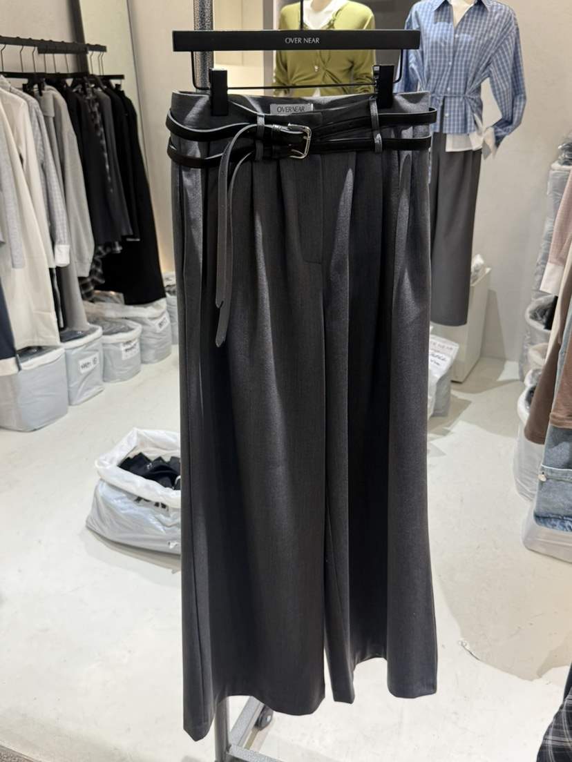 OVER NEAR韓國直郵實拍女裝新品職業人氣休閑褲不含腰帶OVER NEAR休閑褲