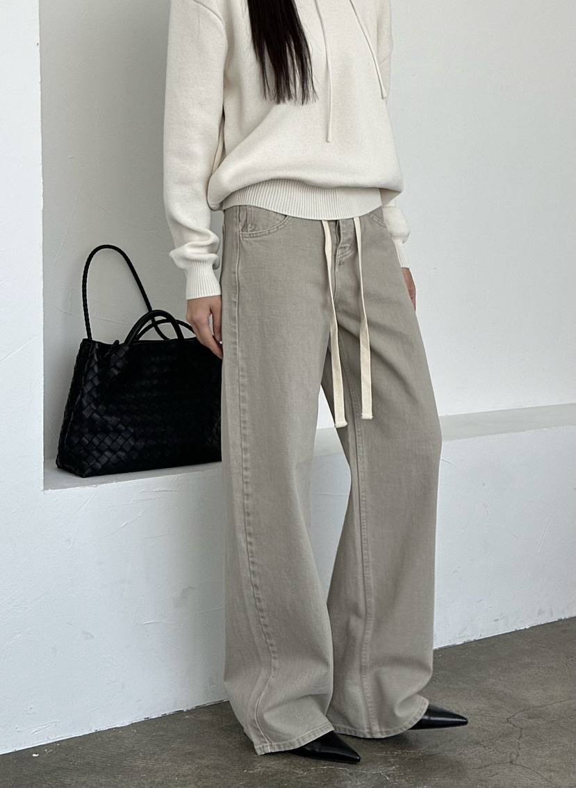 LE VASE韓國直郵女裝新品推薦休閑職業人氣26春夏牛仔褲LE VASE牛仔褲