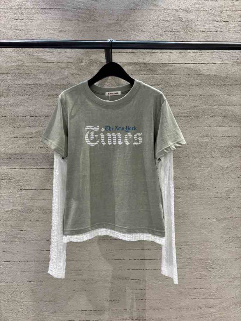 SUGAR CASE韓國代購女裝新品職業休閑26春夏人氣長袖T恤SUGAR CASE長袖T恤