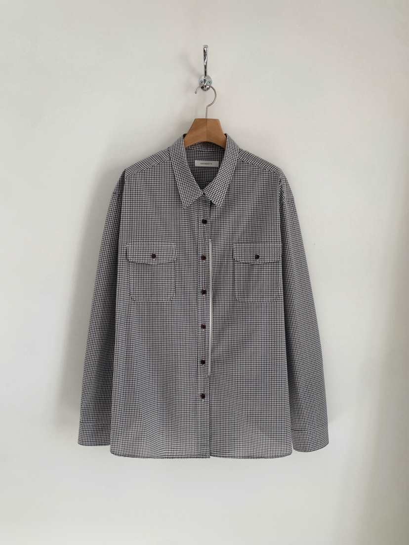 COURGETTE韓國直郵女士新款時尚26春夏職業襯衫蕾絲衫格子COURGETTE襯衫/蕾絲衫