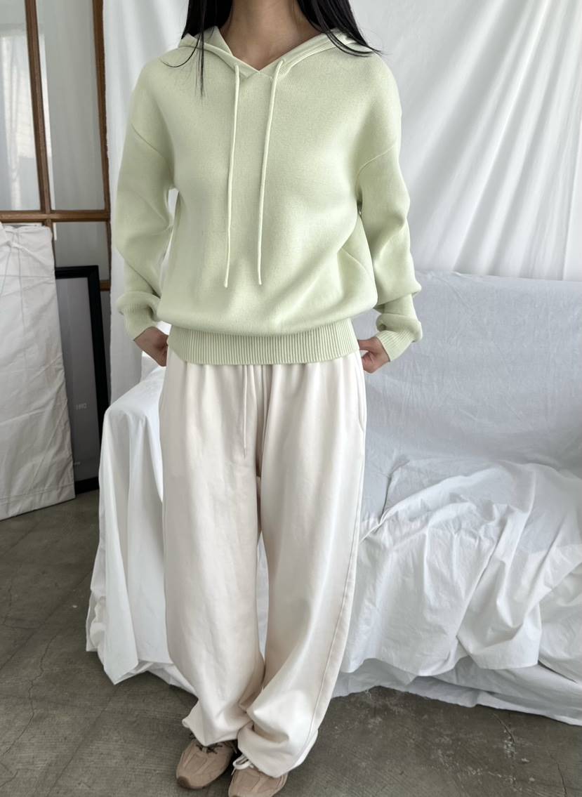 LE VASE韓國直郵女士新款推薦真品26春夏職業針織衫兜帽LE VASE針織衫