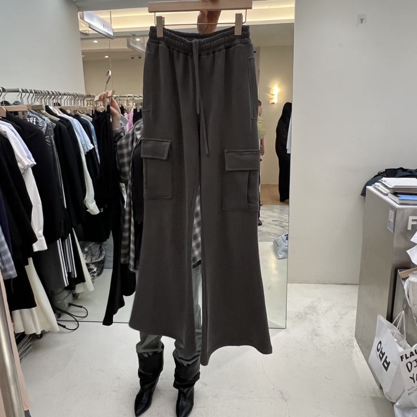 FLAUNT東大門代購女裝新款26春夏時尚休閑人氣休閑褲口袋FLAUNT休閑褲