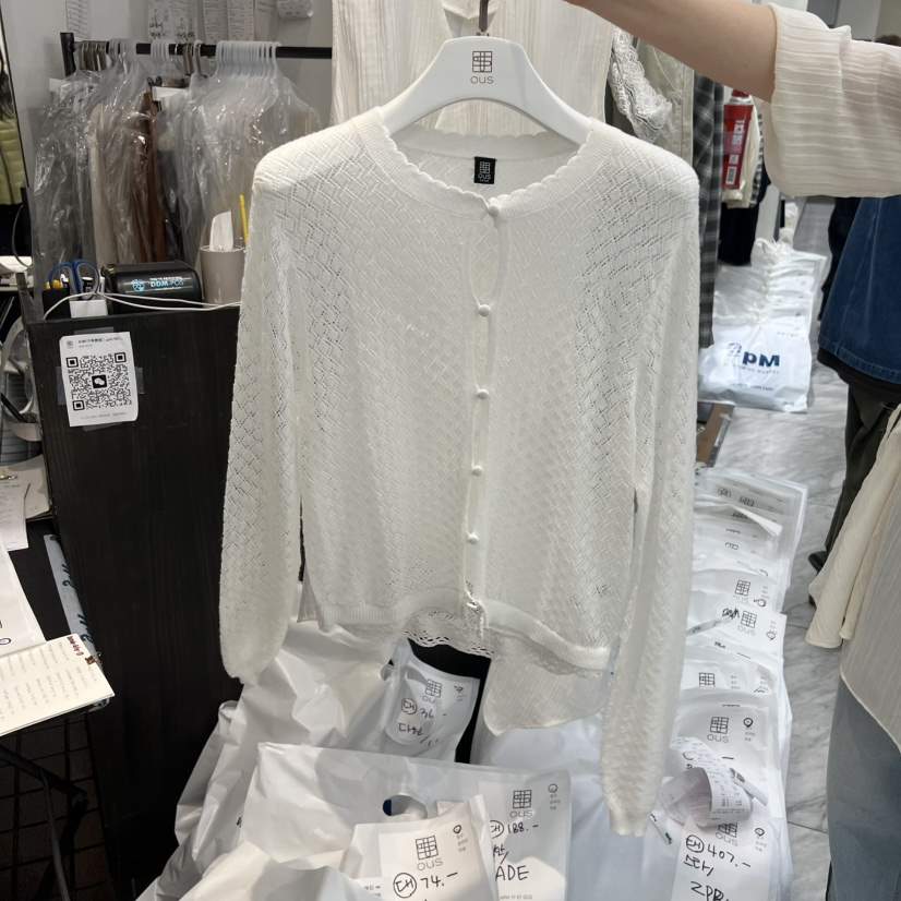 OUS/INCH-L東大門代購女士新款時尚真品26春夏針織衫羊駝OUS/INCH針織衫