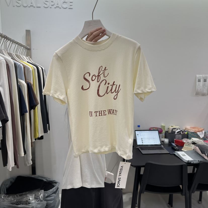 VISUAL SPACE/PAGE92/FLEISCHER韓國代購女士新款熱賣T恤柔軟VISUAL SPACE/PAGE92/FLEISCHERT恤