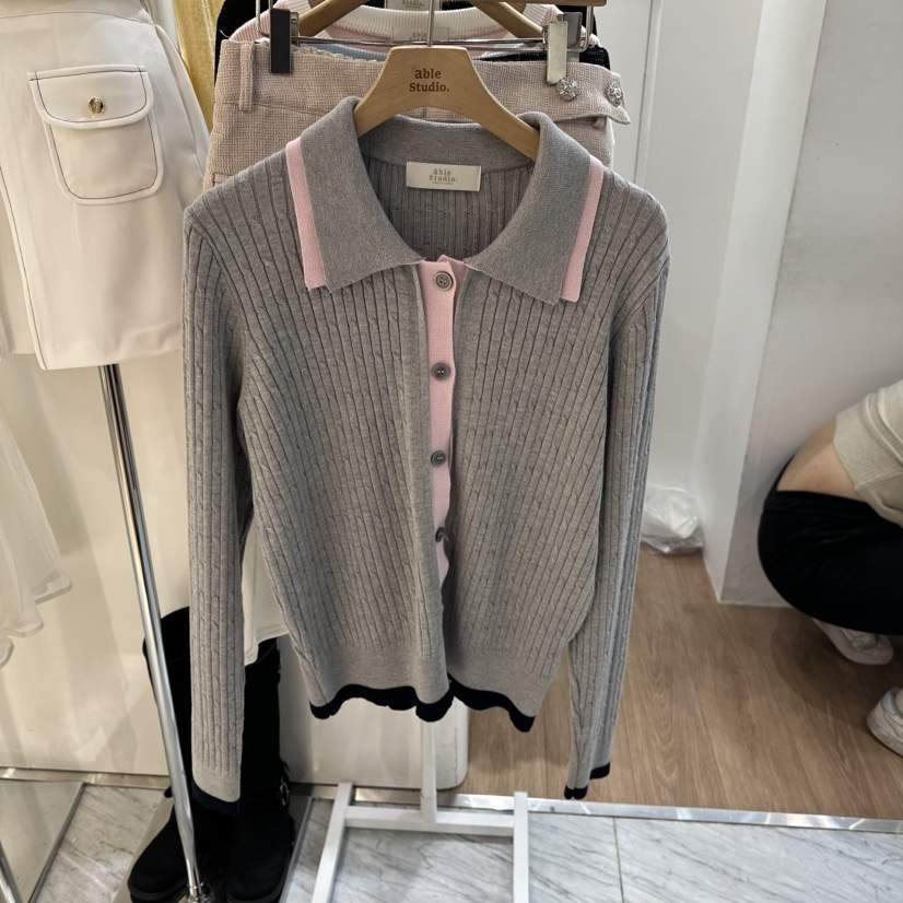 ABLESTUDIO韓國代購女裝新品人氣休閑時尚26春夏真品針織衫ABLESTUDIO針織衫