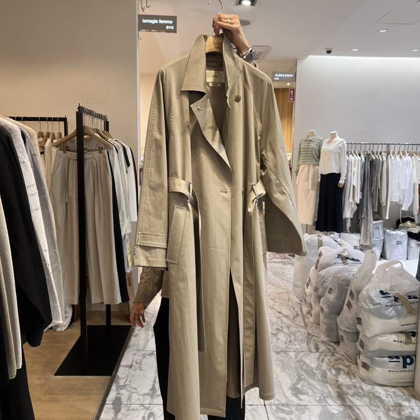 LA MAGIE FEMME東大門直郵女士新款人氣長款風衣含腰帶Lamagie Femme長款風衣