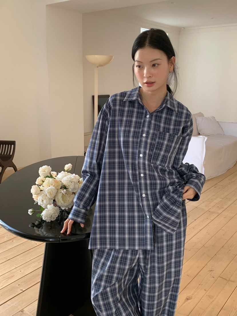 LOVE MY SANTA東大門代購女士新款職業推薦襯衫蕾絲衫格紋Santa/LOVE MY SANTA襯衫/蕾絲衫